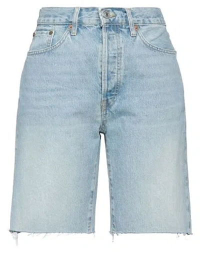 Re/done Woman Denim Shorts Blue Size 29 Organic Cotton