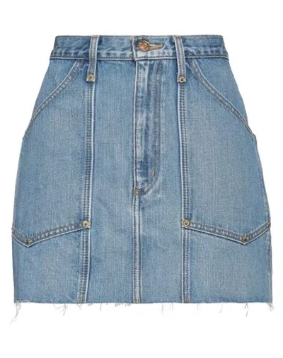 Re/done Woman Denim Skirt Blue Size 27 Cotton