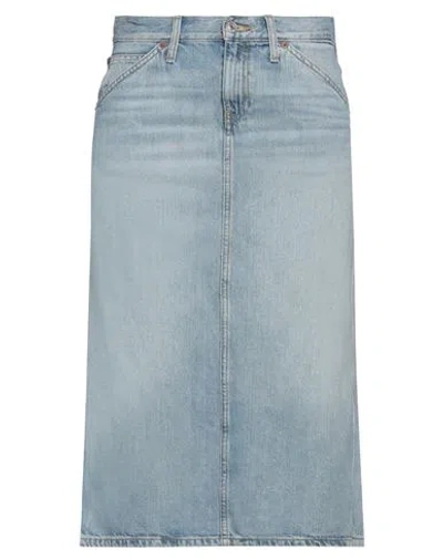 Re/done Woman Denim Skirt Blue Size 27 Cotton, Lyocell