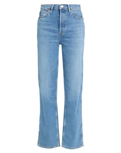Re/done Woman Jeans Blue Size 28 Cotton, Recycled Cotton, Polyester, Elastane