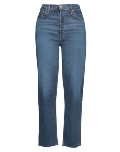 Re/done Woman Jeans Blue Size 30 Cotton, Polyester, Elastane