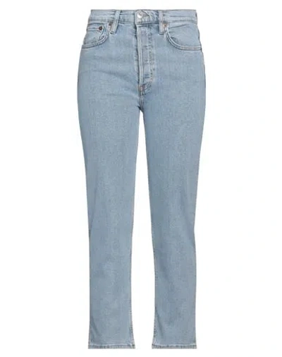 Re/done Woman Jeans Blue Size 30 Cotton, Polyester, Elastane