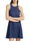 Re/done Women's Denim Split-front Racerback Minidress In Fortuna