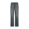 Re/done Logo-patch Straight-cut Jeans In Blue