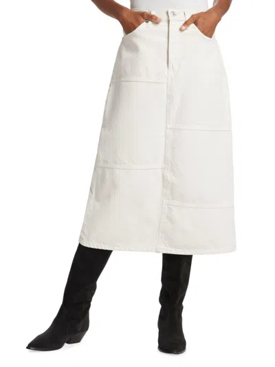 RE/DONE RE/DONE WOMEN'S MID-RISE DENIM MIDI-SKIRT