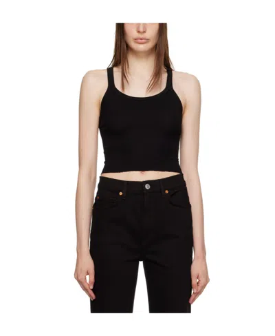 Re/done X Hanes Ribbed Jersey Sling In Black
