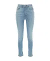 Re/done Slim-fit Cropped Jeans In Blue
