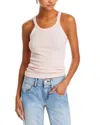 Re/done Pink Hanes Edition Ribbed Tank Top In Peony