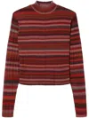 Re/done Ribbed Mock-neck Sweater In Red