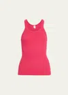 Re/done Ribbed Scoop-neck Tank Top In Dragonfrui