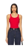 Re/done Ribbed Tank In Red