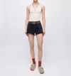 Re/done Ribbed Tank Top In Vintage Ivory In Multi
