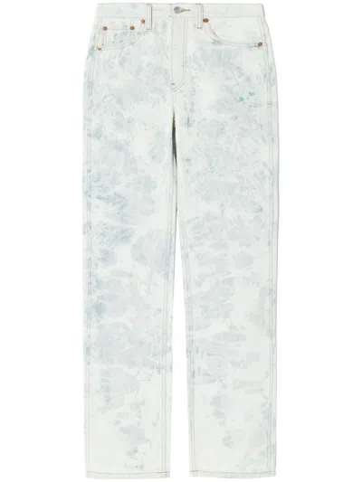Re/done 90s Rigid High Rise Loose Jeans In White