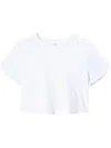 Re/done X Hanes Cropped 60's Slim Tee In Weiss