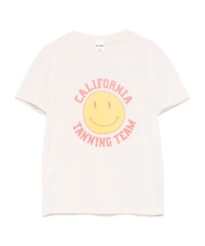 Re/done Short-sleeved T-shirt In White