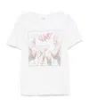 Re/done Cheers Crewneck Graphic Tee In White
