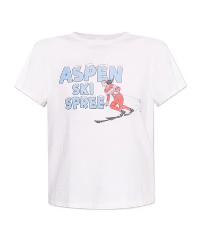 Re/done Ski Spree T-shirt In White