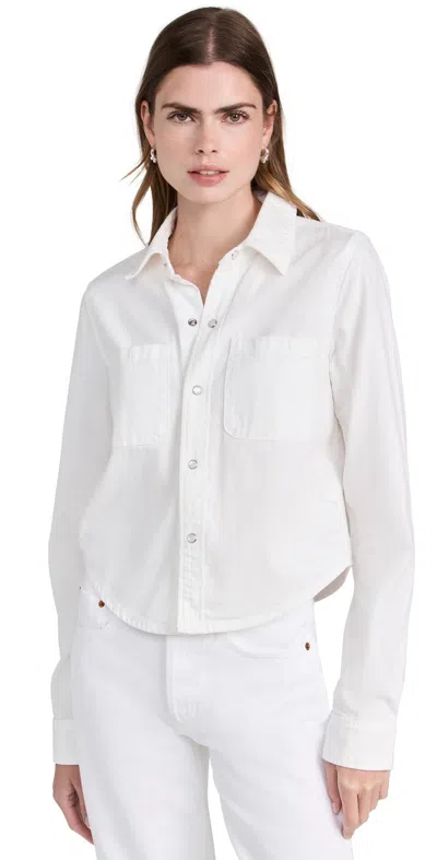 Re/done Slim Denim Shirt White