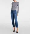 Re/done Stove Pipe Mid Rise Straight Leg Jeans In Monterey Fade