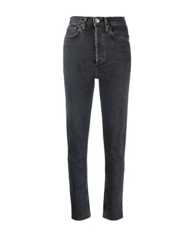 Re/done Straight Jeans In Black