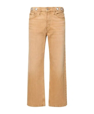 Re/done Straight Jeans Pants In Brown