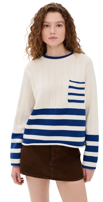 Re/done The Nash Crewneck Ivory Combo