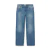 Re/done Contrast-stitching Cotton Straight-leg Jeans In Blasted