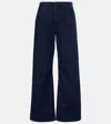 Re/done High-rise Wide-leg Jeans Triuser In Blau