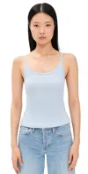 Re/done Varigated Jolie Tank Light Blue In Light Blue