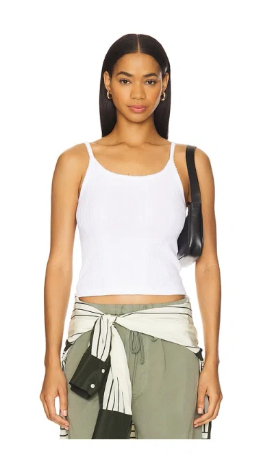 Re/done Varigated Jolie Tank In Optic White