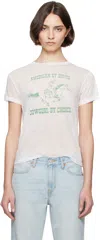 Re/done White Classic Burnout 'cowgirl' T-shirt In Optic White