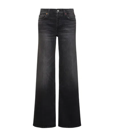 Re/done Wide-leg Jeans In 黑色