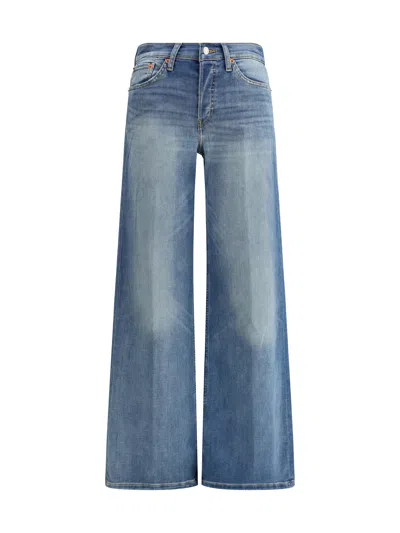 Re/done Wide Leg Jeans In Blasted