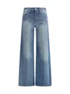 Re/done Vintage Wide Leg Denim Jeans In Blasted