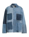 Re/done With Levi's Man Denim Outerwear Blue Size L Cotton