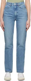 Re/done Blue 70s Cigarette Jeans In Multi