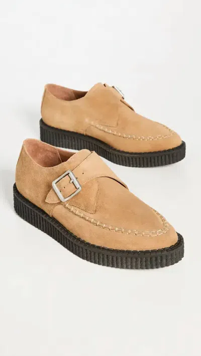 Re/done Women's 70s Creeper Shoes In Cuoio Suede In Brown