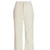 Re/done Women 70s Pocket Loose Flare Pants Corduroy In White