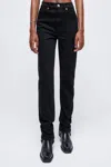 Re/done 70s Stovepipe Stretch Denim Jeans In Black