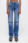 RE/DONE WOMEN'S 90S HIGH RISE LOOSE JEAN IN DESTROYED MAR