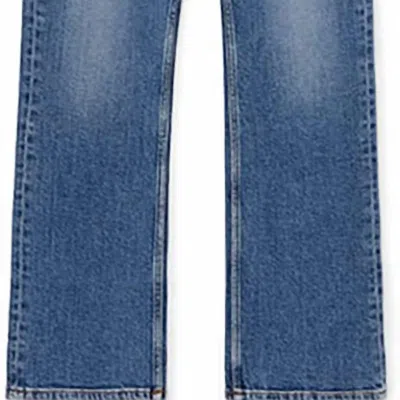 Re/done Women Mid 70s Crop Boot Cut Jeans In Blue