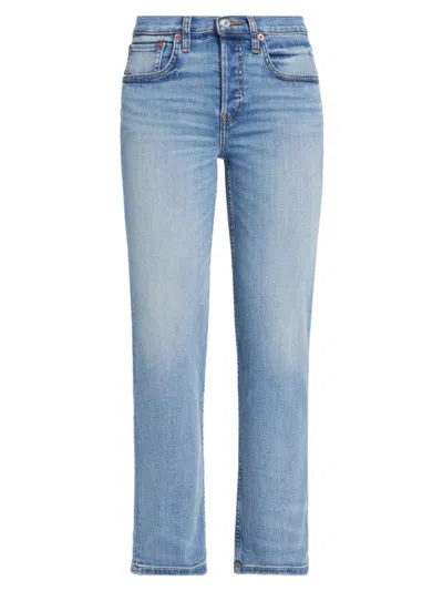 Re/done Women's Mid-rise Stovepipe Stretch Crop Jeans In Hacienda