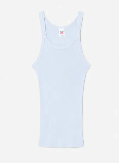 Re/done Women's Rib Cotton Sleeveless Top In Baby Blue