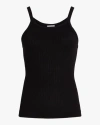 Re/done Ribbed Tank Top In Black