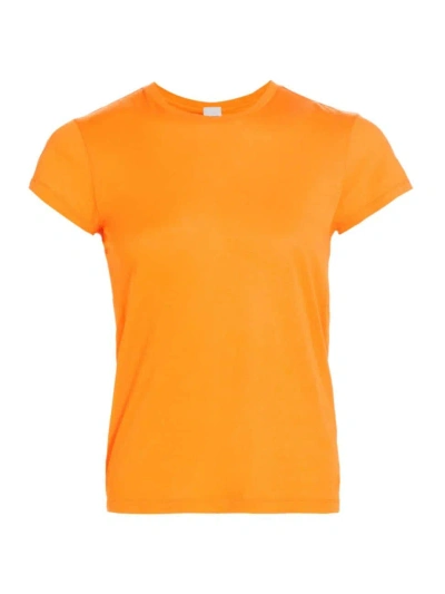 Re/done Women's Slim Cotton T-shirt In Clementine