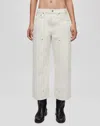 RE/DONE WOMEN'S THE SHORTIE JEAN IN VINTAGE WHITE