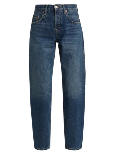 Re/done Women's Wide Tapered-leg Jeans In Whiskey Indigo
