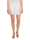 Re/done Womens Cotton Mini Denim Skirt In White