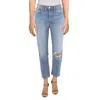 Re/done Womens High Rise Light Wash Ankle Jeans
