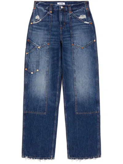 Re/done Workwear Straight Jeans In Blue